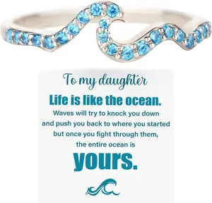 To My Darling Rings with Card Couples Rings Gifts for Couples Women Gifts for Her Engagement Wedding for Women Birthday Gifts Valentine's day Gift