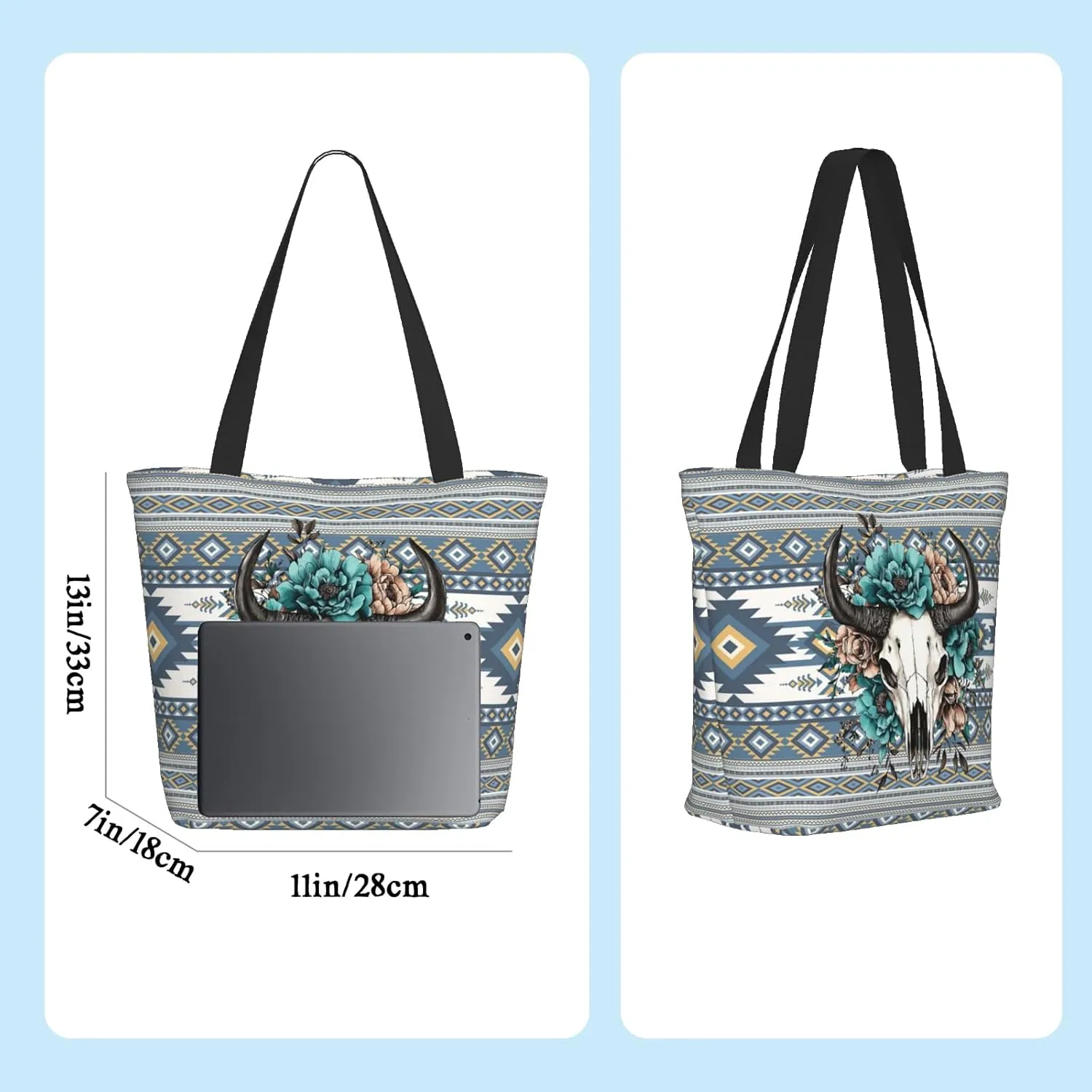 Tote Bag for Women Reusable Shopping Tote Bag Zippered Inspirational Scripture Shoulder Bags