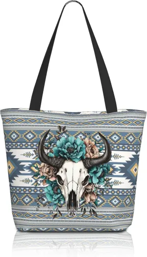 Tote Bag for Women Reusable Shopping Tote Bag Zippered Inspirational Scripture Shoulder Bags