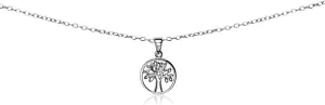 Tree of Life Necklace, Short Necklace, Adjustable Lengths 13-16 Inches, Choker Layering Necklace, Pendant Necklace, Dainty Necklace, Choker Necklaces for Women, Sterling Silver Necklace for Women