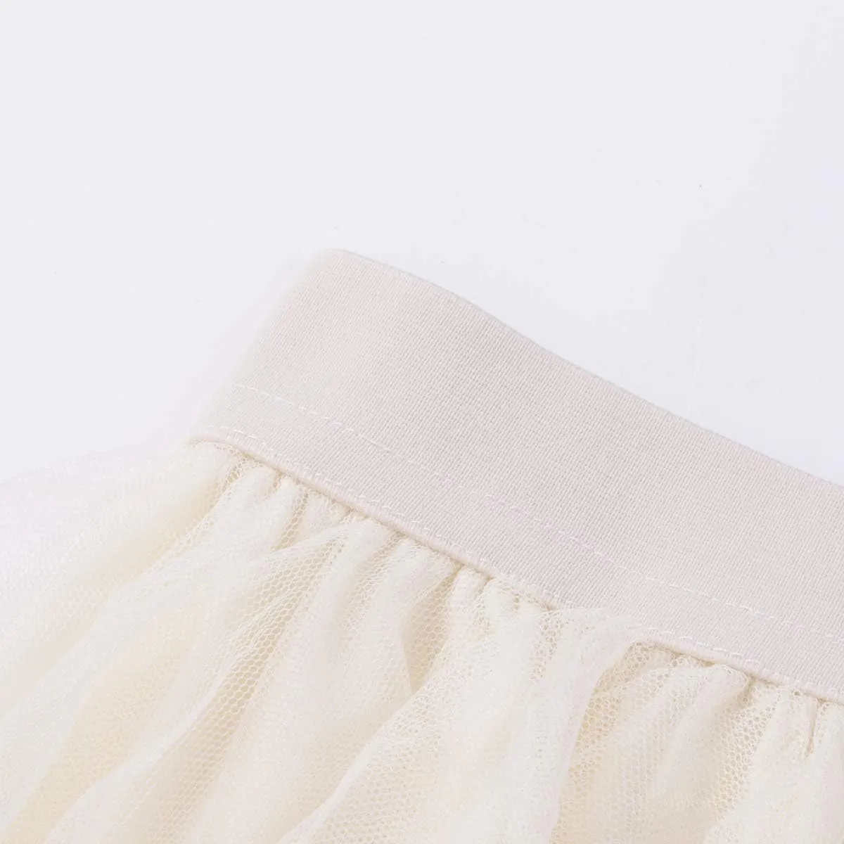 Tulle Long Skirt for Women Layered Ruffle Tutu Skirt Elastic Tiered Pleated Mesh A-Line Midi Skirts Prom Wedding