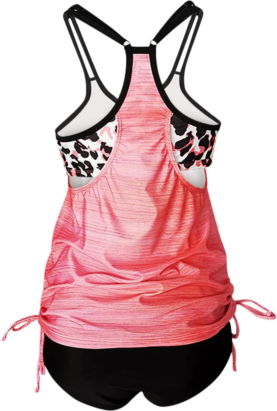 Tummy Control Swimsuits for Women Two Piece Beach Vacation Tankini Swimsuit High Waisted Bathing Suits with Bottoms
