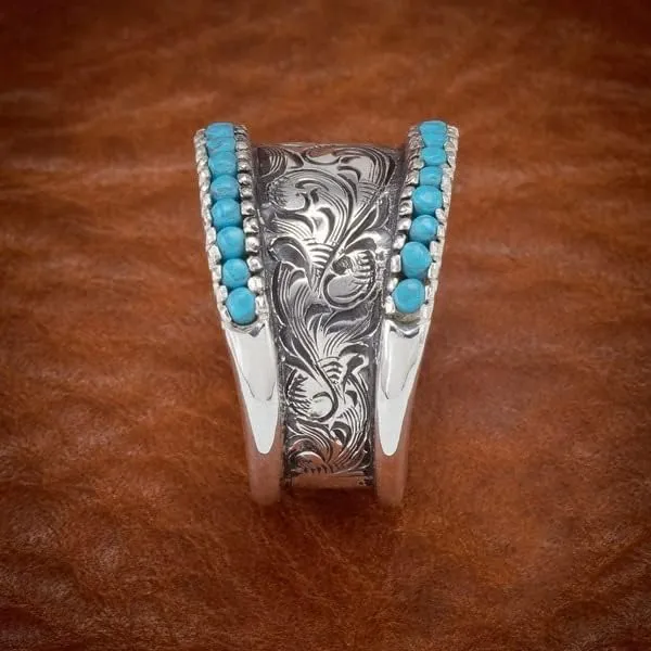 Turquoise Carved Ring Imitation Natural Turquoise Engagement Party Ring Sterling Silver 925 CZ Diamond Ring Emerald Ring Genuine Gemstones Size 6 to 1210