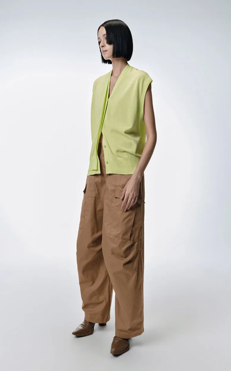 Vest / JNBY Long-staple Cotton V-neck Vest   (100% cotton)