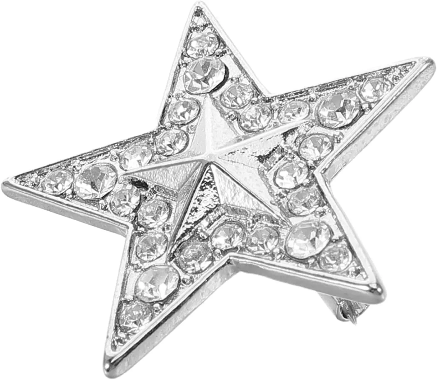 Vintage Alloy Brooch Fashionable Star Shaped Brooch Pin Rhinestone Inlaid Star Brooch Jewelry For Sweater Dress Jackets Suit