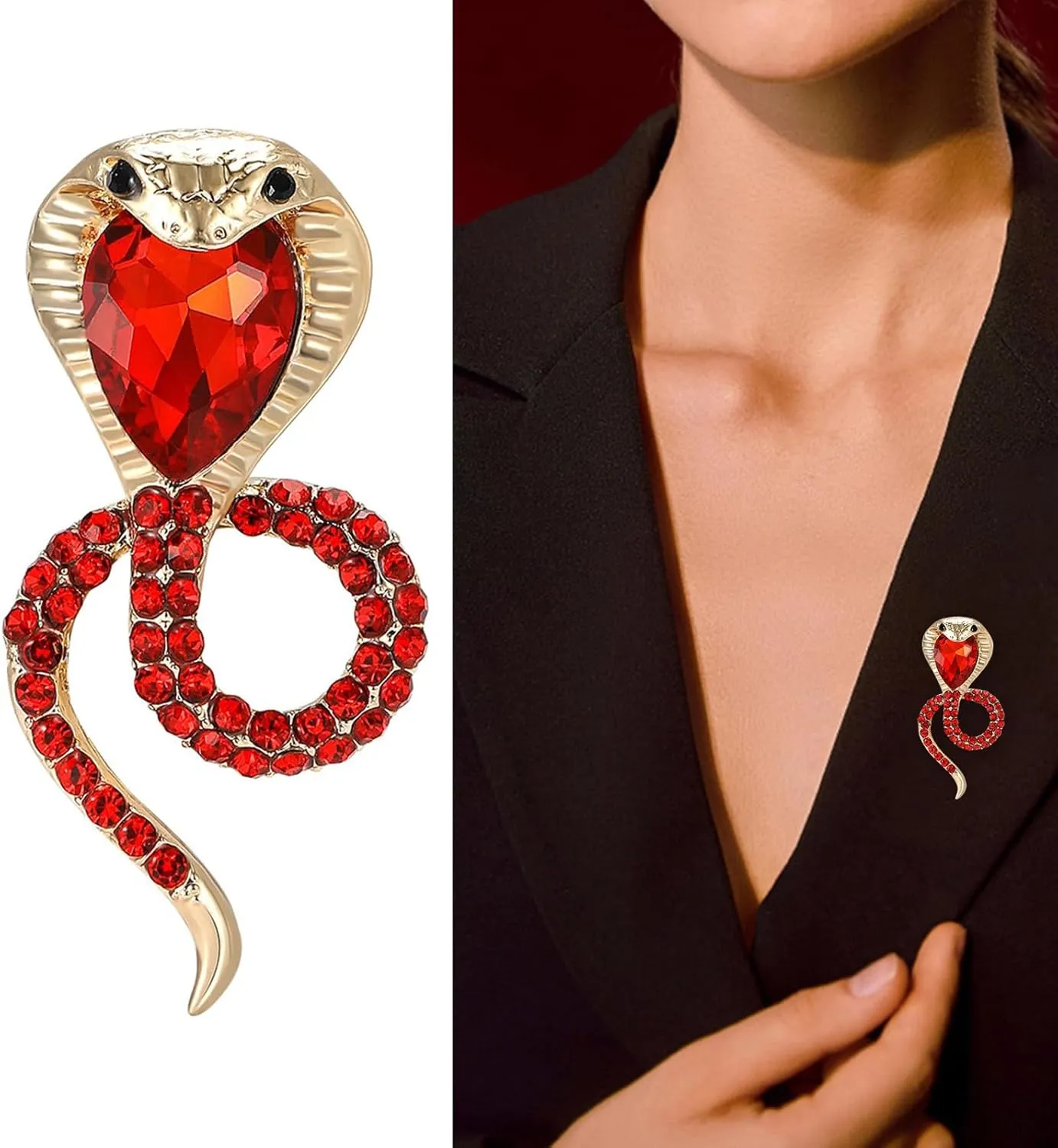 Vintage Brooch Pin with Rhinestones Sparkling Women Clothing Jewelry Party Dress and Suit Accessory