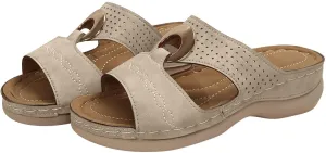 Wedge Sandals for Women Comfortable Platform Slip on Shoes Sandals Dressy Summer Orthopedic Open Toe Thick Soled Ortho Supportive Arch Wedge Slingback Slippers Beach Travel Cute Going Out Slipper