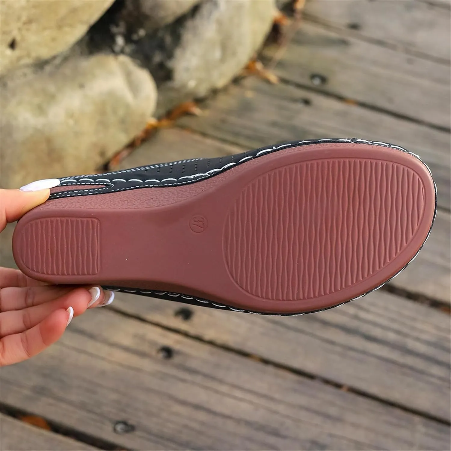 Wedge Sandals for Women Slingback Wedges Orthopedic Comfortable Arch Support Platform Slippers Summer Dressy Casual Slip on Wide Width Flat Sandal Lightweight Damping Sole Flip Flops