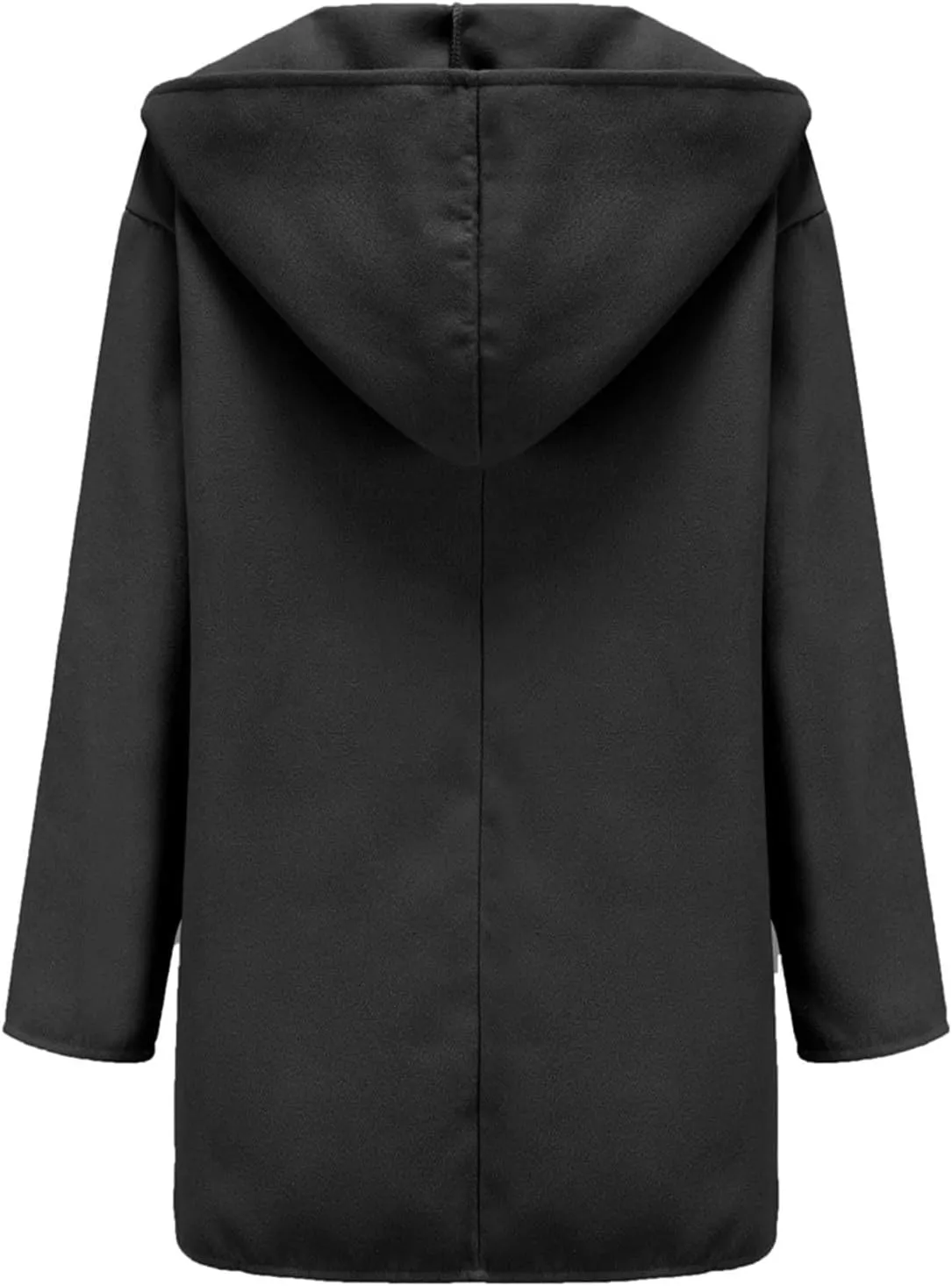 Winter Jacket for Women Long Sleeve Solid Color Lapel Neck Open Front Cardigan Jackets Button Down Loose Fit Coat