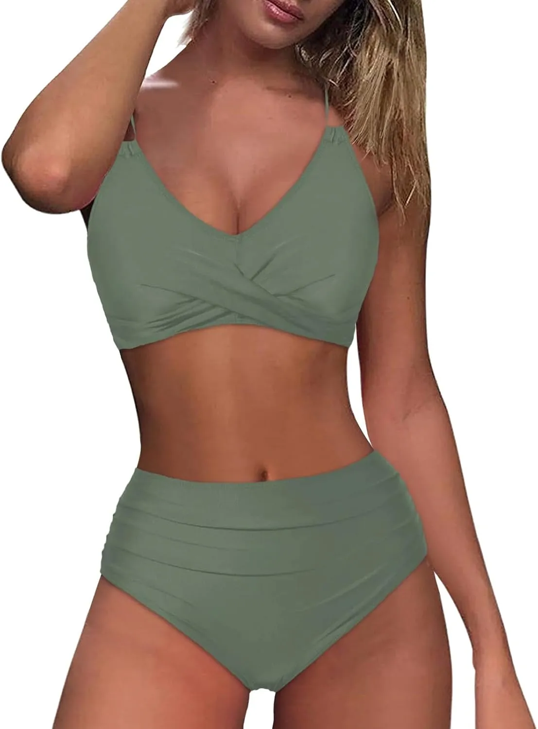 Women Bikini Set Sexy High Waisted Bathing Suits Two Piece Swimsuits 2 Piece Slimming Bathing Swim Suits Swimwear Set