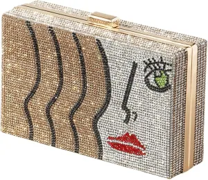 Women Box Bag Clutch Bag With Diamonds Design Evening Bag Mini Purse For Wedding Party Prom
