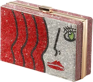 Women Box Bag Clutch Bag With Diamonds Design Evening Bag Mini Purse For Wedding Party Prom