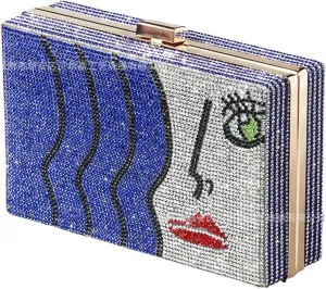 Women Box Bag Clutch Bag With Diamonds Design Evening Bag Mini Purse For Wedding Party Prom