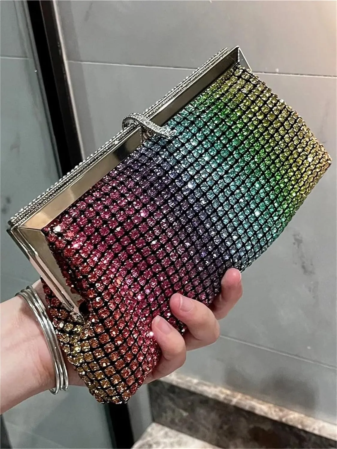 Women Evening Bags And Clutches Formal Dinner Diamond Handbags Wedding Rhinestone Purse For Party Prom Cocktail Wedding