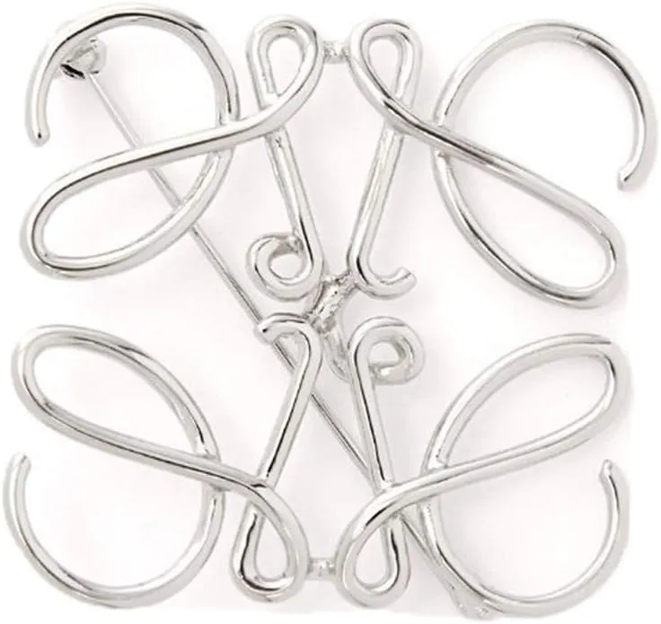 Women Metal Hollow Love Knots Brooch Gold Plated Simple Sweater Shawl Pins Scarf Hat Lapel