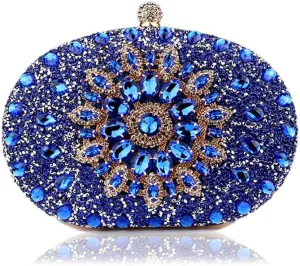 Women Rhinestones Evening Bag Bling Glamorous Clutch Purse Stylish Design Trendy Handbag for Wedding Prom Party