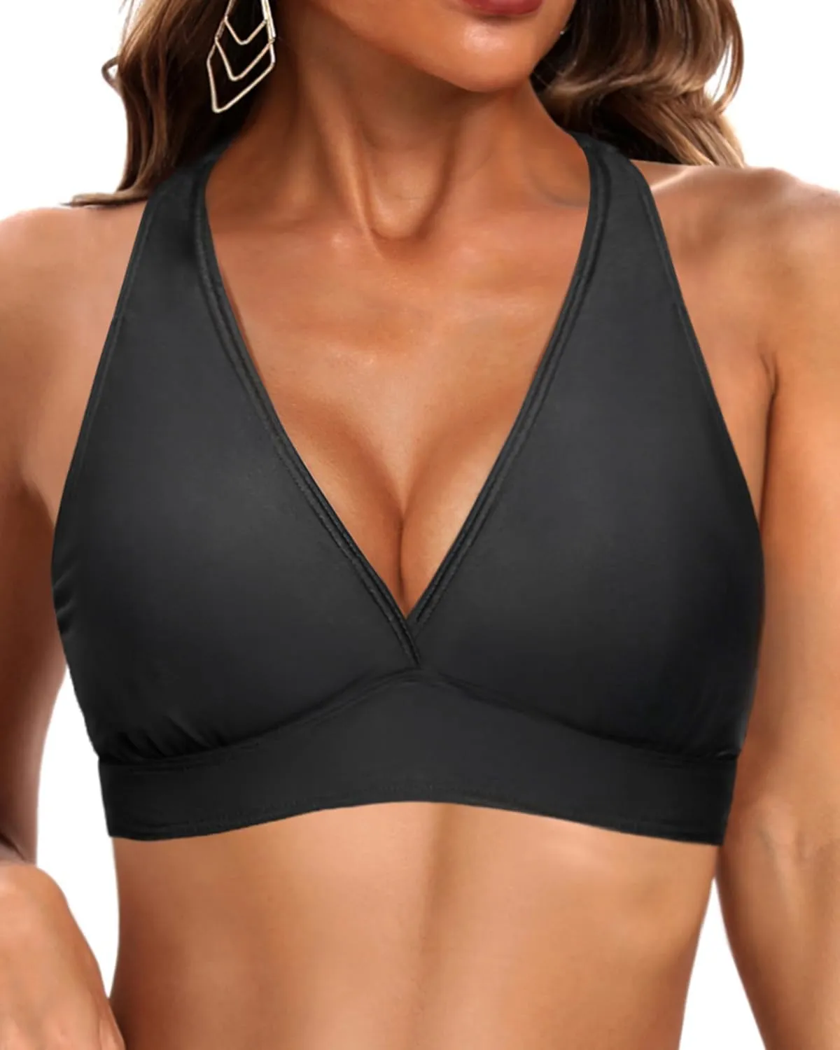 Women Underwire Bikini Top Only - Push Up Swimsuit Top Large Bust Bathing Suit Tops 2025 Supportive Swim Tops