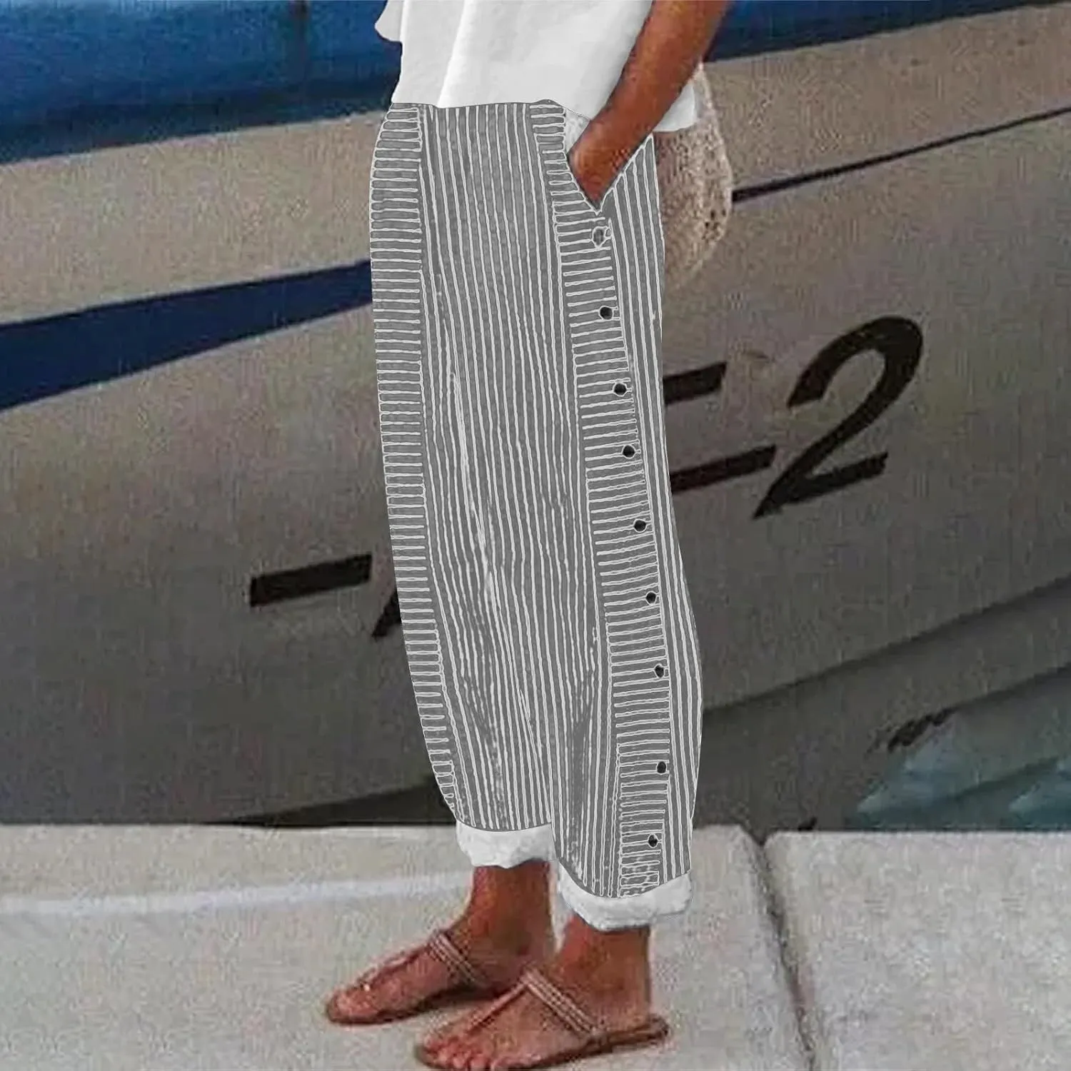 Women's Cargo Sweatpants 2024 Casual Fall Outfits for Women 2024 Trendy Women's Loose Jogging Pants Blue Sweat Pants