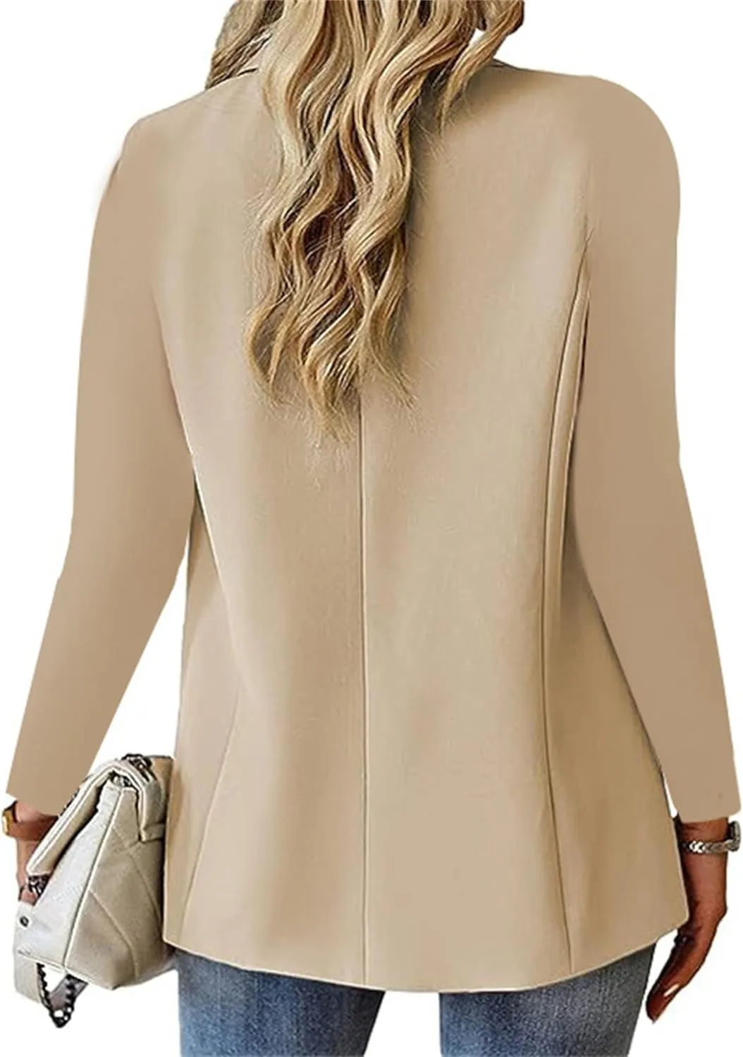 Womens Casual Fashion Jackets Button Suit Blazers Dressy Long Sleeve Jacket Full Lined Pocket Blazer Business Tops