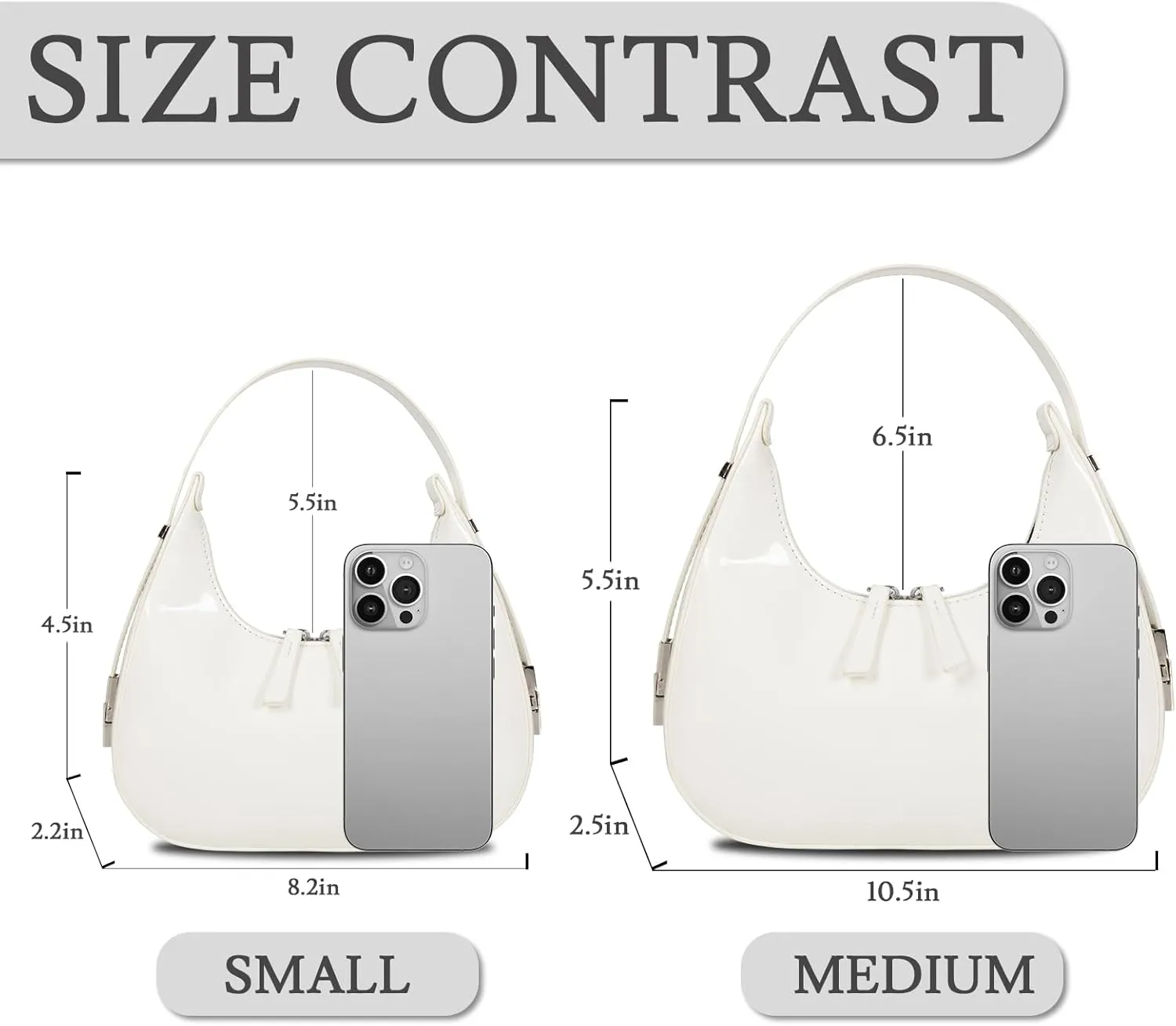 Women's Crescent Shoulder Bags Fashion Y2k 90s Hobo Crescent Handbags,Underarm Shoulder Purse BagUpsized Version