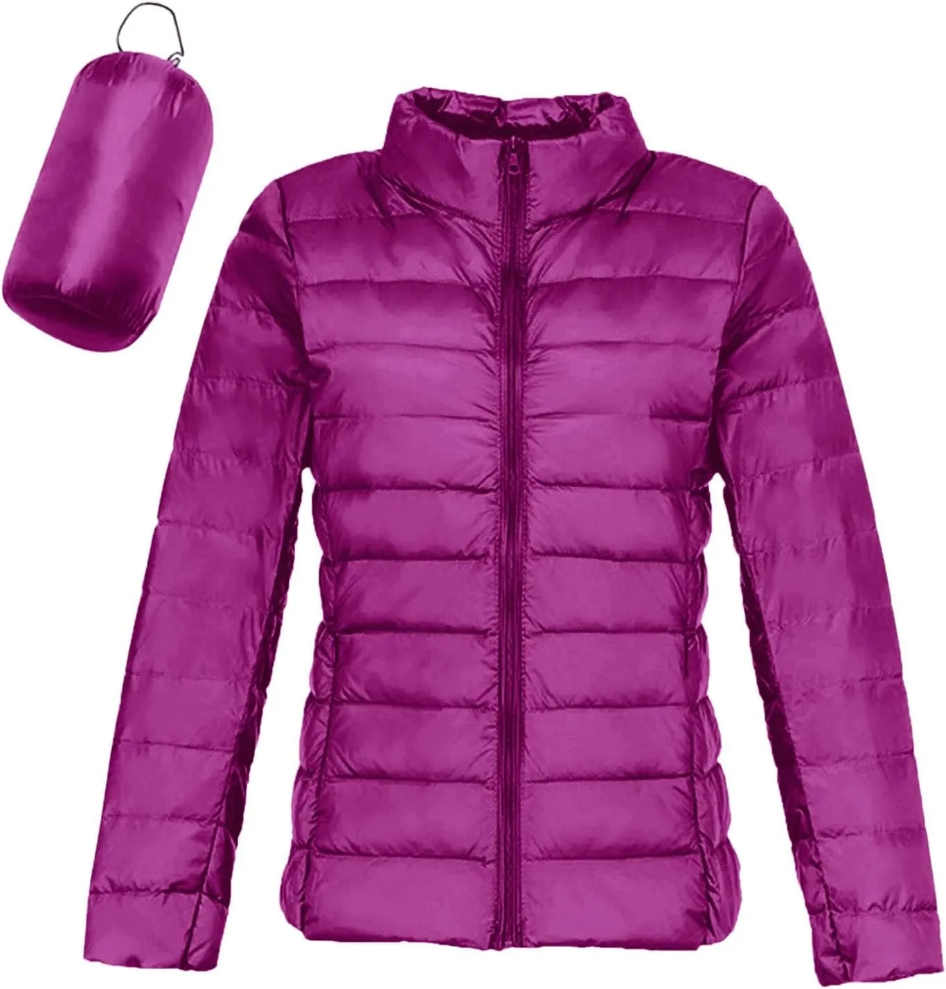 Womens Down Jacket Lightweight Windproof Slim Fit Cropped Bomber Jackets Winter Trendy Thermal Puffer Quilted Coats