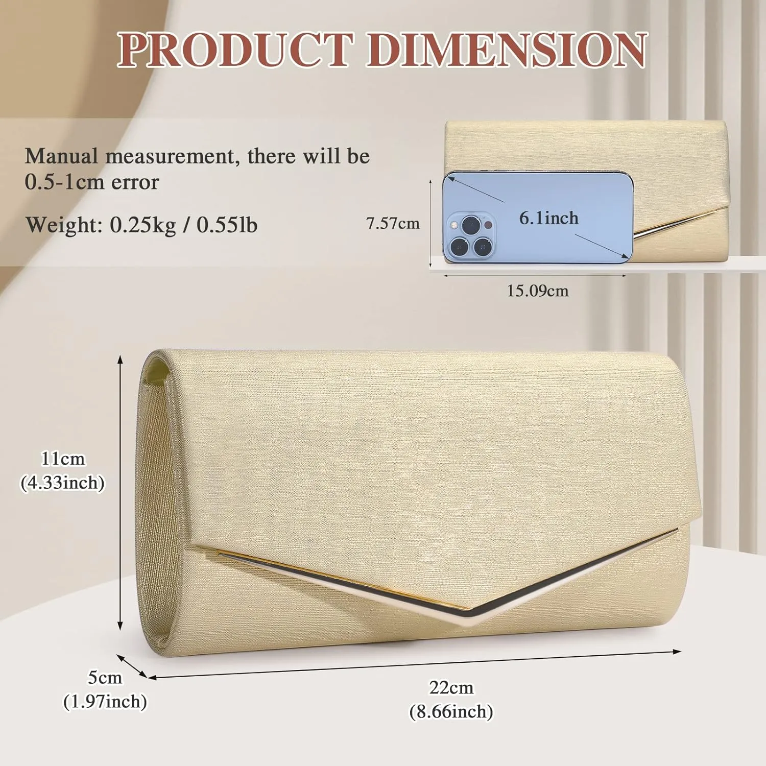 Womens Evening Clutch Bag Elegant Cocktail Bridal Handbag Wedding Party Purse