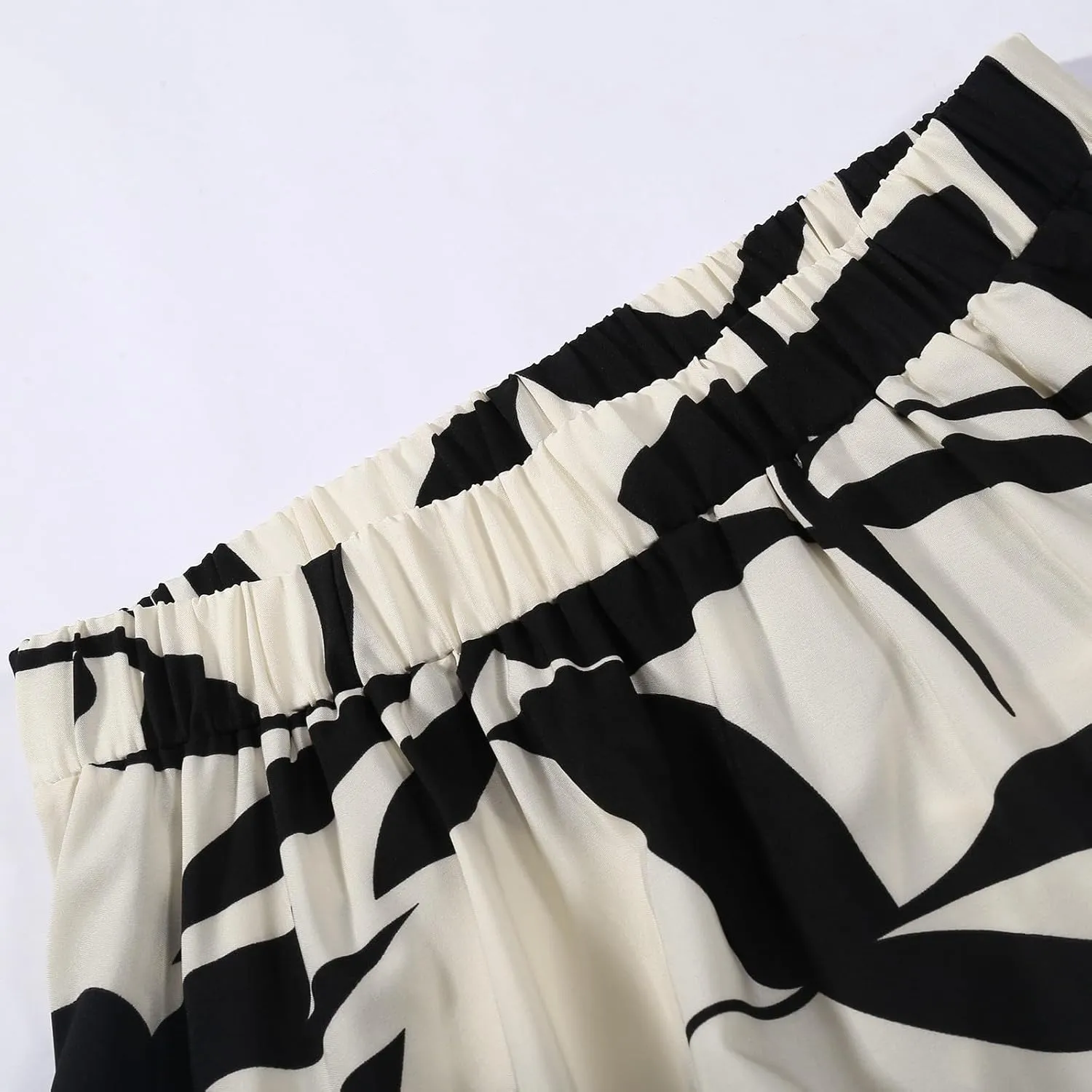 Women's Floral Maxi Skirt Summer Comfy Tiered Elastic High Waisted A-Line Flowy Swing Long Skirts for Women