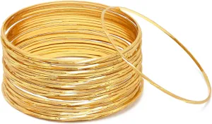 Women's Latest One Gram Plated Set of 12 Traditional Bangles (2.4 Inch)