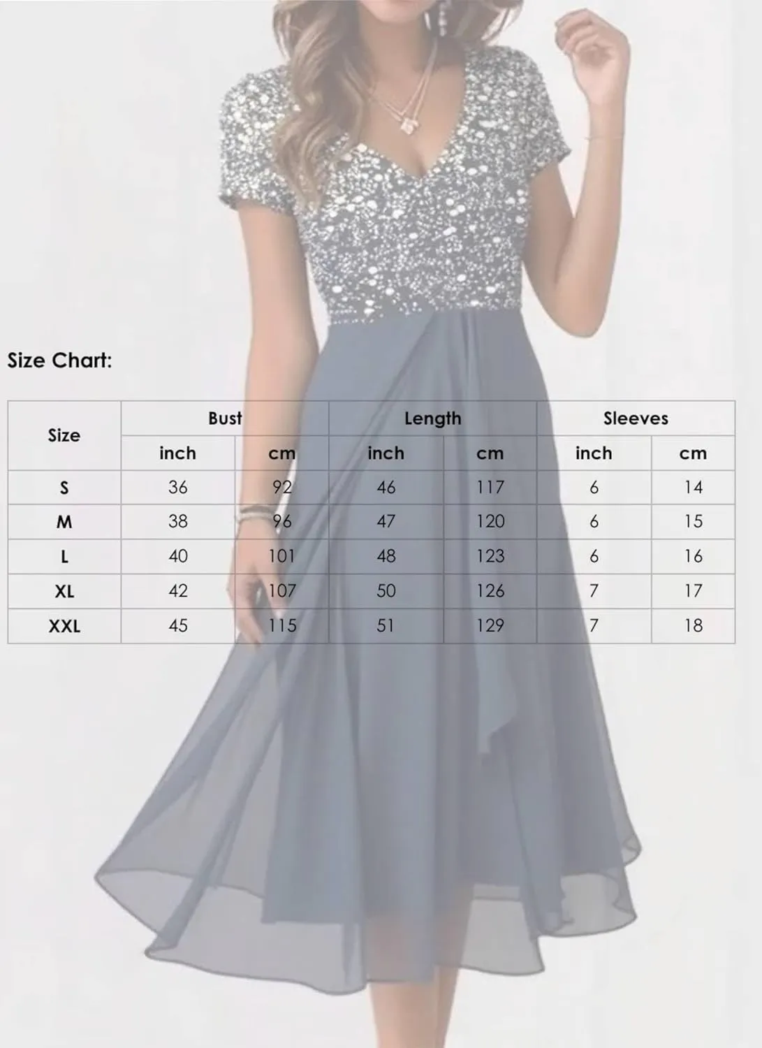 Womens Midi Dress V-Neck Short Sleeve High Waist Blue Elegant Flared 2025 Spring Summer Party Cocktail Dress