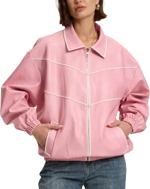 Womens Oversized Y2K Faux Leather Jackets Vintage Plus Size Fashion Motorcycle Coats Fall Fashion Outfits 2024