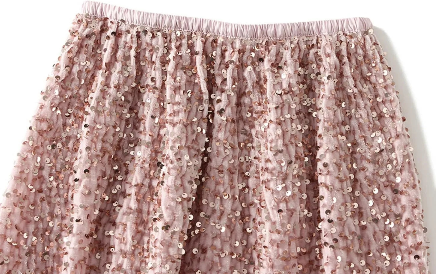 Womens Sequin Skirt Elastic High Waist Sparkle Long Bodycon Skirt with Slit Evening Cocktail Party Maxi Skirt