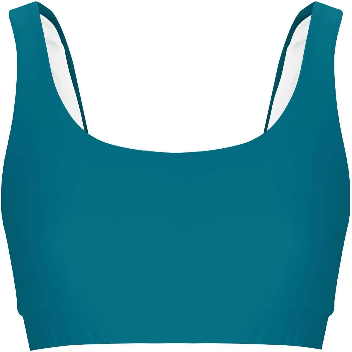 Womens Sports Bra Bikini Tops Scoop Neck Full Coverage Bathing Suits Top Padded Wireless Sporty Crop Swim Tops 2025
