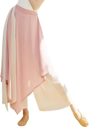 YOLAI Women's Casual Chiffon Pants Colour Blocking Dance Wide Legged Long Pants Practice Exercises Dance Training Pants