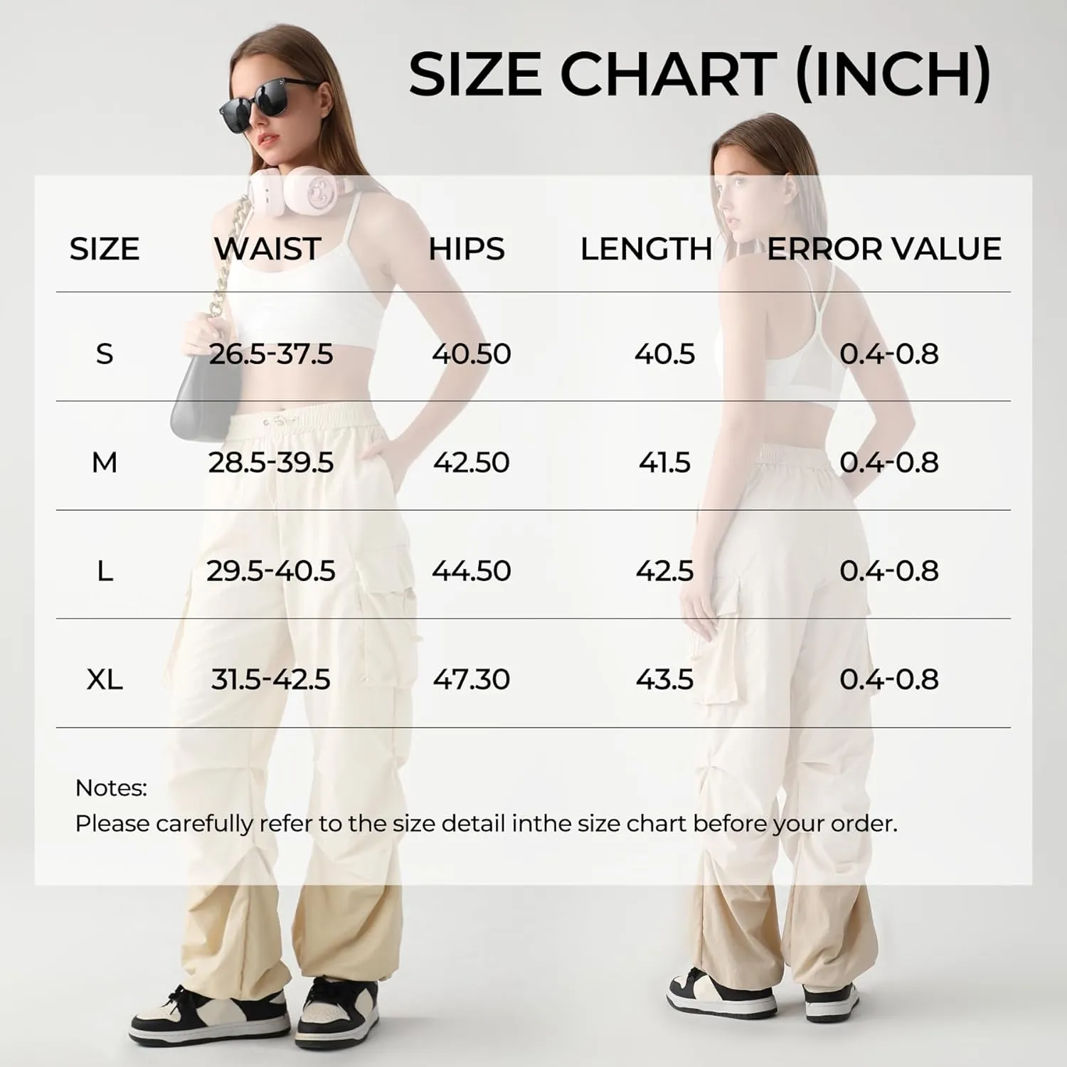 Zando Baggy Cargo Parachute Pants Women High Waisted Wide Leg Waterproof Windbreaker Hiking Pants for Women