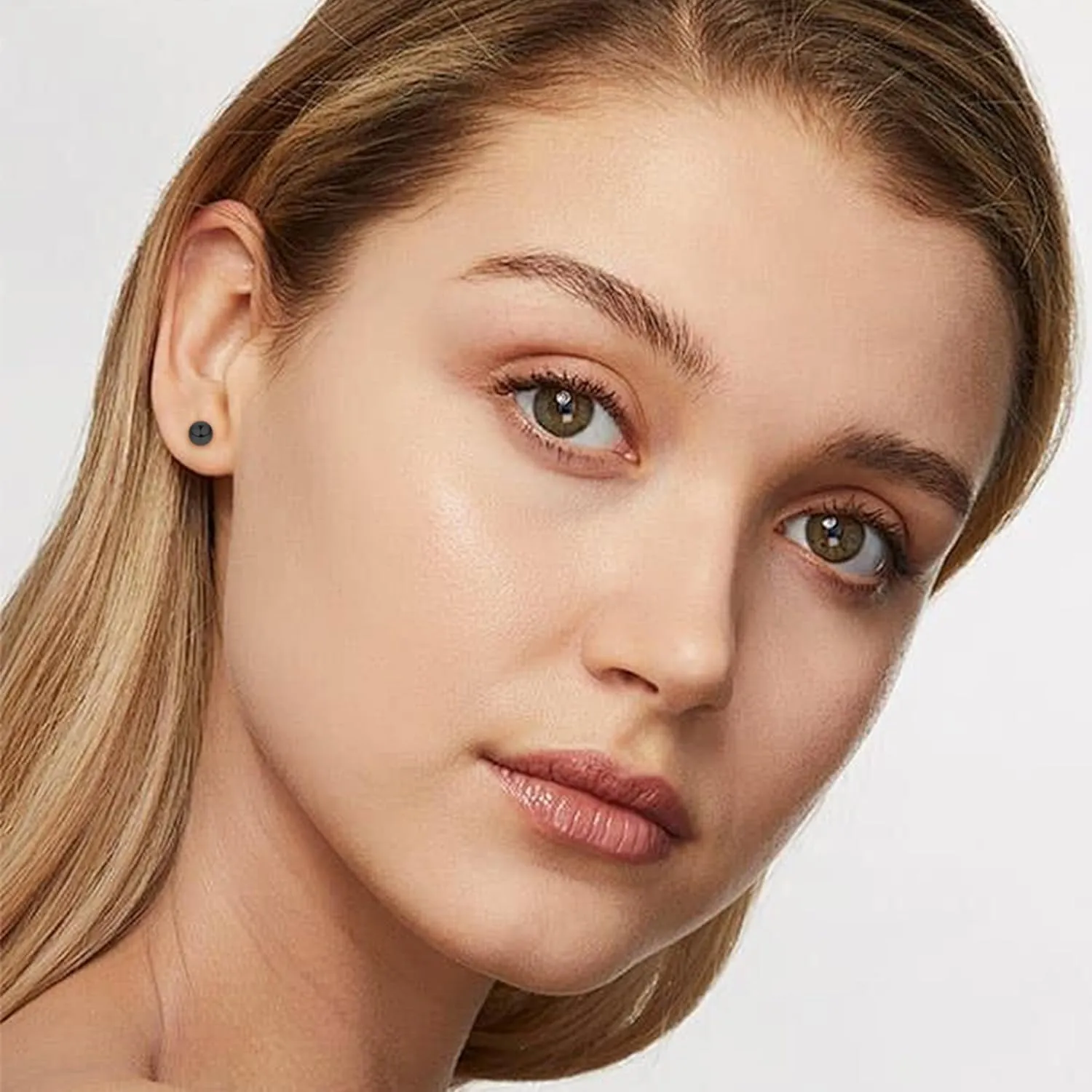 ZDE Women Flat Back Ball Stud Earrings Titanium Hypoallergenic Earrings Stud for Sensitive Ears Simple Classic 3mm-5mm Flat Stud Earring Perfect for Helix Tragus Cartilage Earlobe